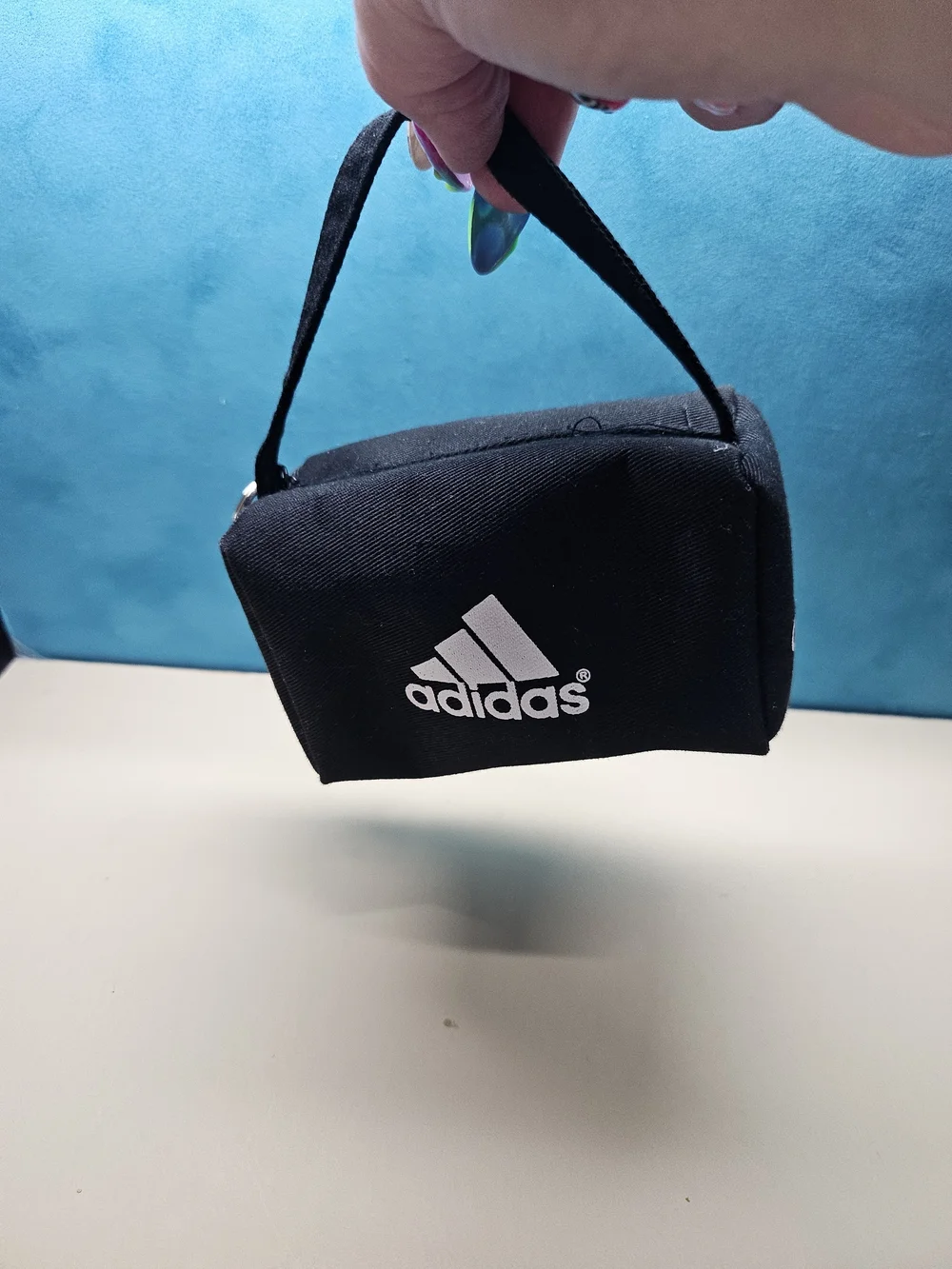 adidas Black Mini Handle Bag with Logo
